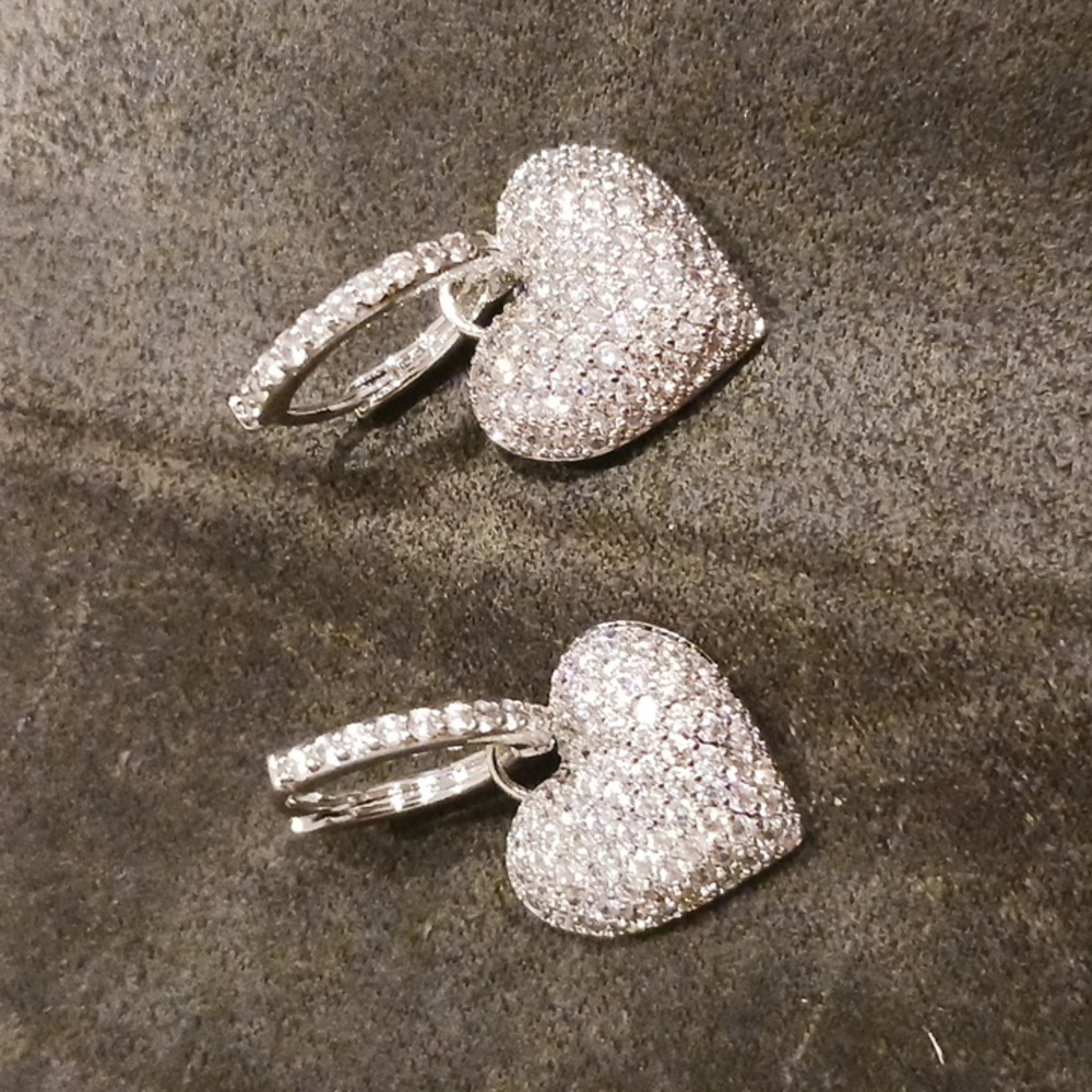 Heart Diamond Earrings